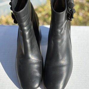 Tory Burch Black Leather Ankle Boots
